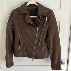 All Saints Brown Leather Jacket